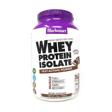 BlueBonnet 100% Natural Whey Protein Isolate Powder, Chocolate, 2 Pound Bluebonnet uk supplements