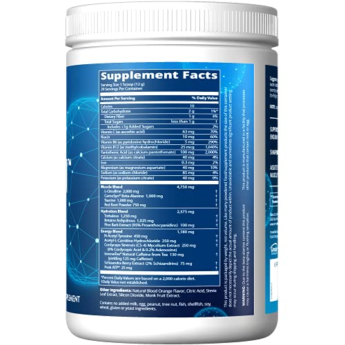 MRM Nutrition Driven Pre-Workout Powder | Blood Orange Flavored | 125mg Caffeine MRM uk supplements