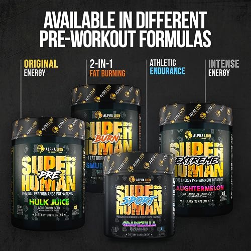 ALPHA LION Superhuman Pump Pre Workout Powder, Nootropic Caffeine & Stim Free ALPHA LION uk supplements