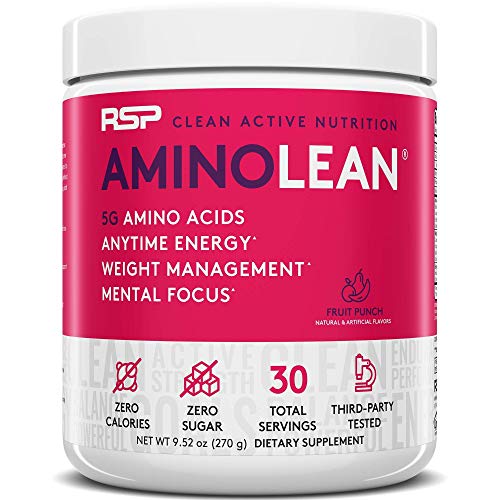 RSP NUTRITION AminoLean Pre Workout Energy (Fruit Punch 30 Servings) with TrueFit RSP NUTRITION uk supplements