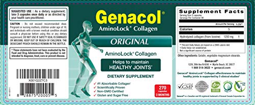 GENACOL Joint Supplement Collagen Pills for Joint Support - 270 Premium Collagen Genacol uk supplements