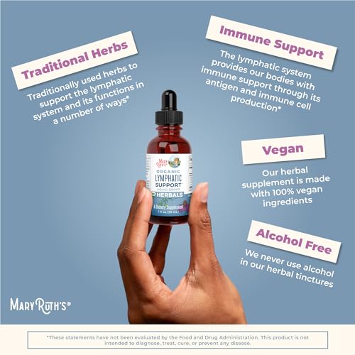 Lymphatic Support Drops | USDA Organic Lymphatic Cleanse Immune Support Supplement MaryRuth Organics uk supplements