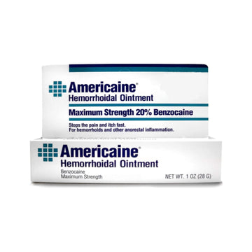 Americaine Hemorrhoidal Ointment Maximum Strength 20% Benzocaine 1 oz (Pack of 2) Americaine uk supplements