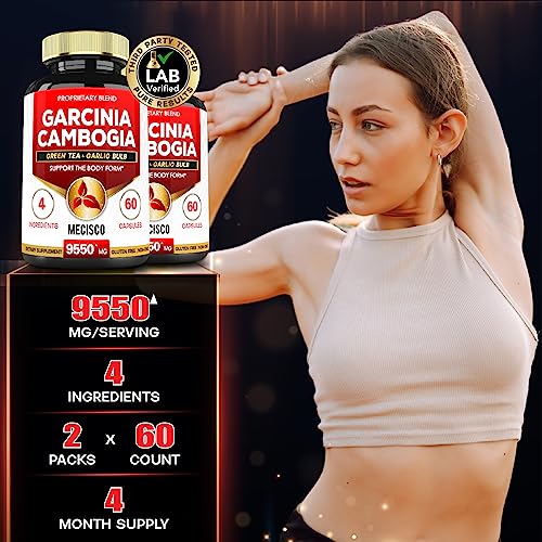 Garcinia Cambogia 9550mg - 4 Month Supply - Supplement for Men and Women - A Natural Mecisco uk supplements