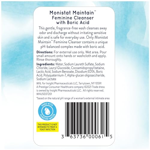 Monistat Boric Acid Feminine Cleanser, Fragrance Free Feminine Wash, 16 Fl Oz, 1 Pack Monistat uk supplements