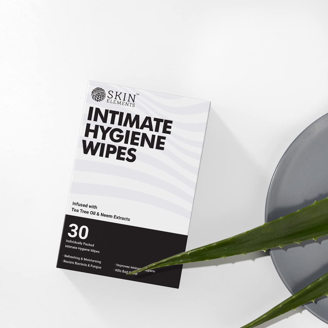 Skin Elements Intimate Hygiene Wipes | pH Balanced Wipes with Tea Tree Oil | Avoids Itching and Bad Odor Skin Elements uk supplements