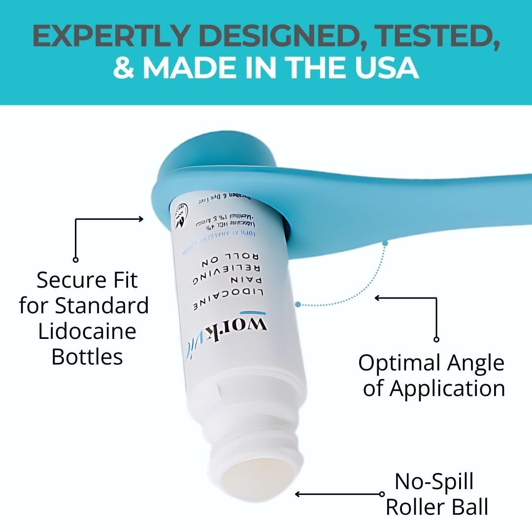 Workvie Lidocaine Pain Relief Roll On 2 Pack & Easy Reach Applicator Tool – Fast Acting Topical Lidocaine Maximum Strength with Arnica Montana & Aloe Vera for Muscles, Joints, Back, Neck & Feet Workvie uk supplements