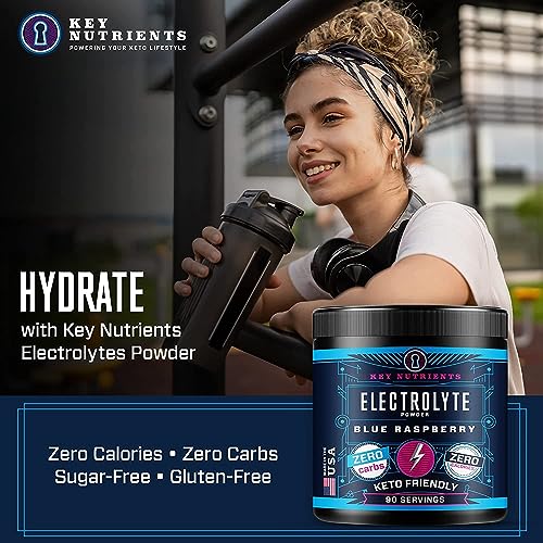 KEY NUTRIENTS Multivitamin Electrolytes Powder No Sugar - Tempting Blue Raspberry KEY NUTRIENTS uk supplements