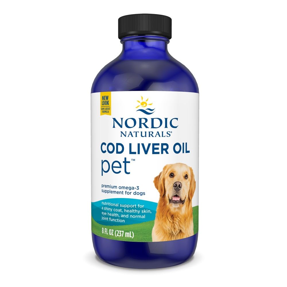 Nordic Naturals Omega-3 Pet Bundle - 2 oz Omega-3 Fish Oil for Small Dogs & Cats, 8 oz Pet Cod Liver Oil Promotes Heart, Skin, Coat, & Immune Health Nordic Naturals uk supplements