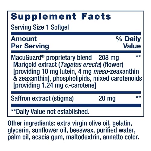 Life Extension MacuGuard Ocular Support with Saffron – Eye Health Supp Life Extension uk supplements