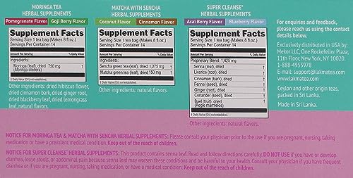 Lakma 14 Day Cleanse Kit Green Tea - 42 Tea Bags HYLEYS uk supplements