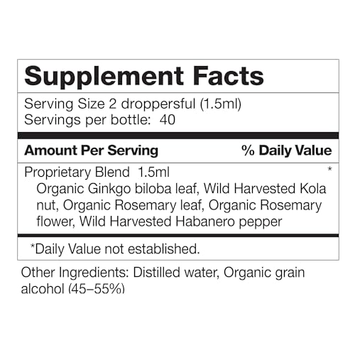 Brain Formula 2 oz. - Vegan and Wild-Harvested | Stimulates Circulation and and Improved Dr. Schulze's uk supplements
