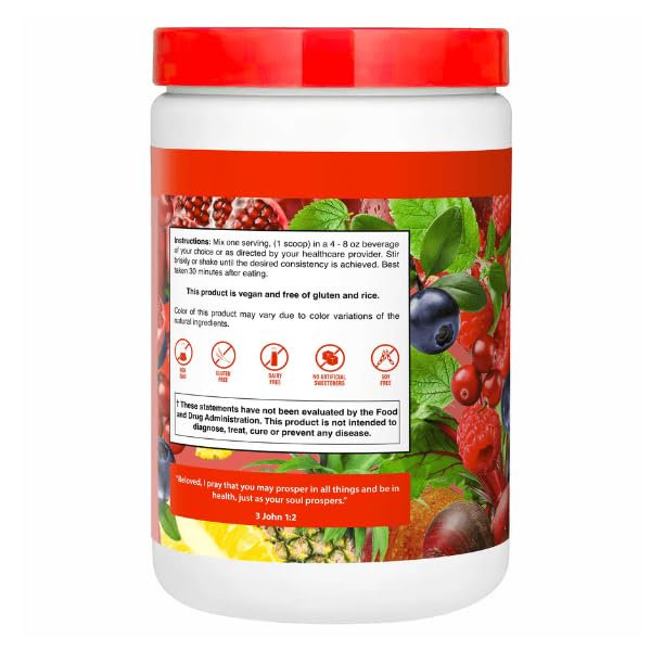 Dr. Colbert, MD Organic Red Supremefood | Berry Flavored Blend | by Divine Health | 10 Organic Fruits | Probiotics | Enzymes | Herbs | Fiber | Antioxidants | Non-GMO | 30 Day Supply | 180g Divine Health uk supplements