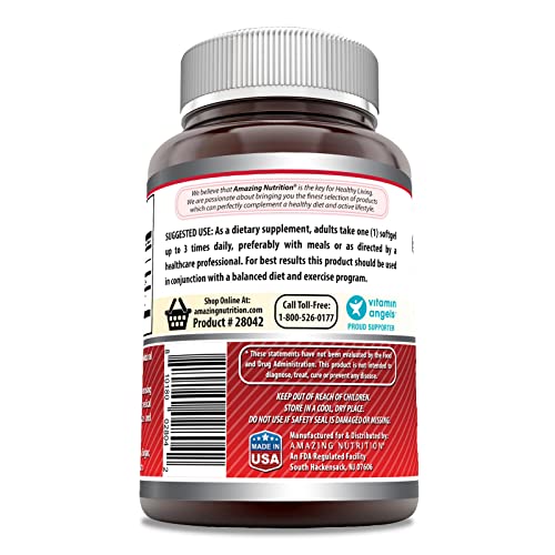 Amazing Formulas CLA | Conjugated Linoleic Acid Supplement | 1250 Mg | 120 Softgels Amazing Nutrition uk supplements