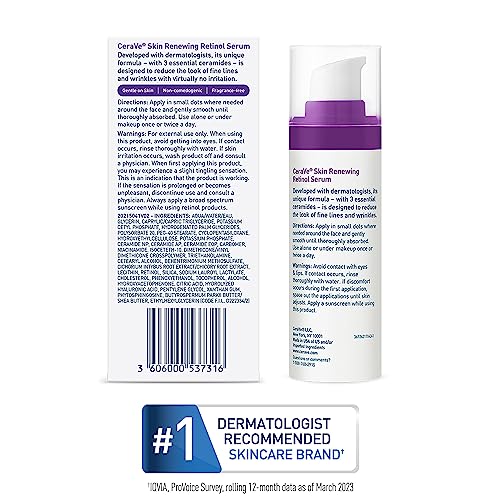 CeraVe Anti Aging Retinol Serum | Cream Serum for Smoothing Fine Lines CeraVe uk supplements
