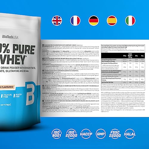 BioTechUSA 100% Pure Whey | Protein Powder with BCAA and Glutamine | Gluten-Free, Palm Oil Free BioTechUSA uk supplements