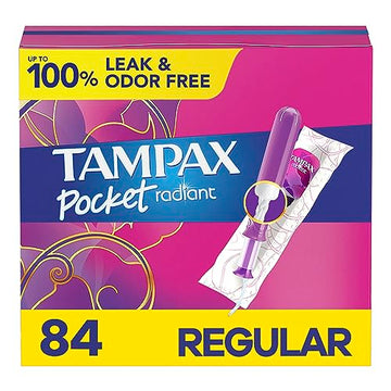 Tampax Pocket Radiant Compact Plastic Tampons, With LeakGuard Braid, Regular Absorbency Tampax uk supplements