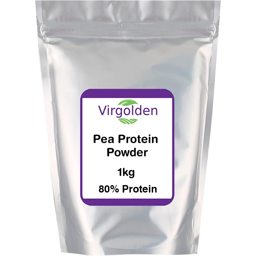 Pea Protein Powder 1kg 80% Pure Plant Protein by Virgolden - Great for Smoothies, Shakes VIRGOLDEN uk supplements