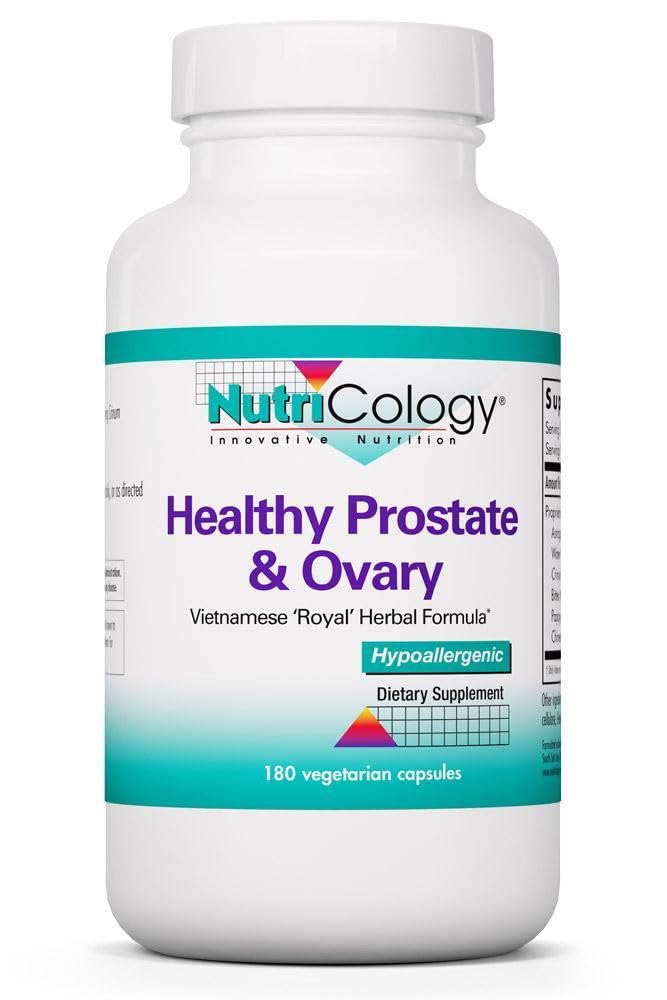 NutriCology Healthy Prostate & Ovary - Herbal Blend with Crinum Latifolium - Hormone Support for Men & Women - Vegetarian Capsules - Hypoallergenic Formula - 60 Servings - 180 Count Allergy Research Group uk supplements