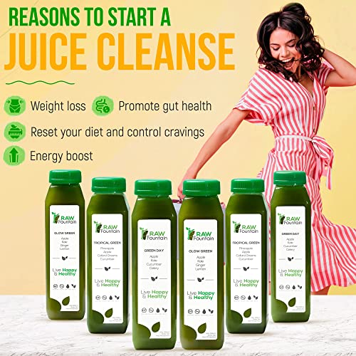 Raw Fountain 7 Day Green Juice Cleanse, All Natural Raw, Vegan Detox, Cold Pressed Raw Fountain uk supplements
