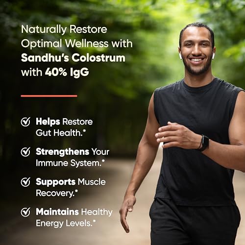 Sandhu's Pure Bovine Colostrum Powder Supplement for Humans |𝟰𝟬% 𝗜𝗴𝗚 Highly Sandhu's uk supplements