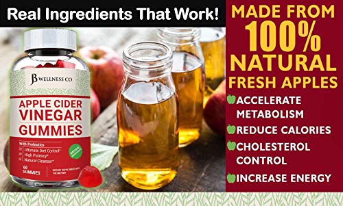 (2-Pack | 120 Gummies) Premium Apple Cider Vinegar Gummies - Raw, Natural, Unfiltered ACV JB Wellness Co uk supplements