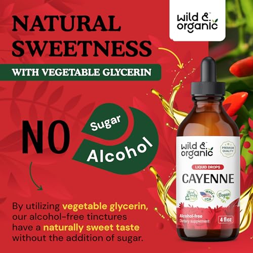 Cayenne Pepper Supplements - Organic Cayenne Pepper Tincture - Cayenne Pepper Liquid Wild & Organic uk supplements