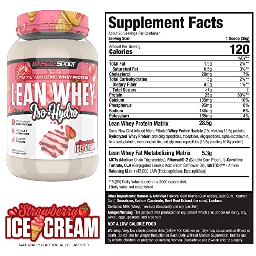 Musclesport Lean Whey Revolution™ Protein Powder - Whey Protein Isolate - Low Calorie Musclesport uk supplements