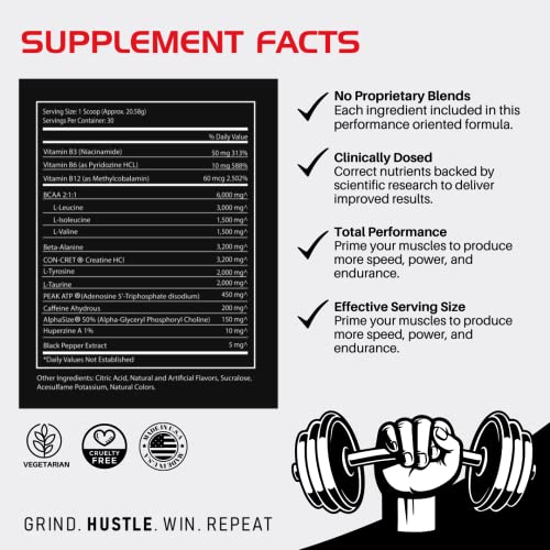 BLACKLABEL Supplements - PRE Hustle - Pre-Workout Dietary Supplement - Supports Energy BLACKLABEL Supplements uk supplements