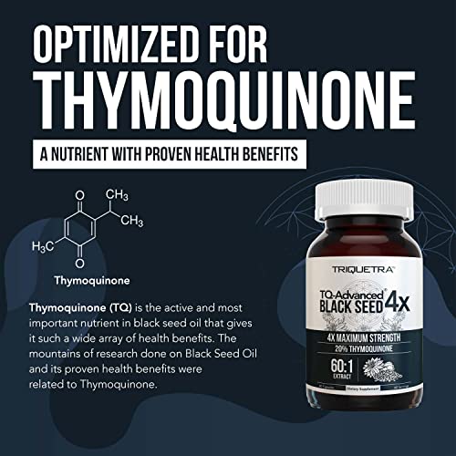 20% Thymoquinone Black Seed Oil Extract Capsules - TQ-Advanced 4X®: Highest Triquetra Health uk supplements