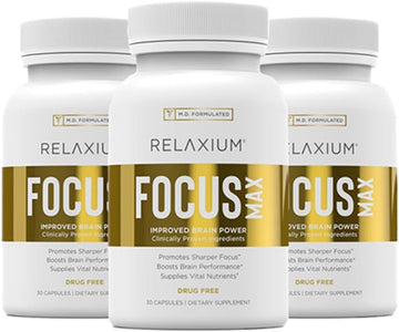 Relaxium FocusMax, Brain & Focus Health Supplement, Proven Concentration Relaxium uk supplements