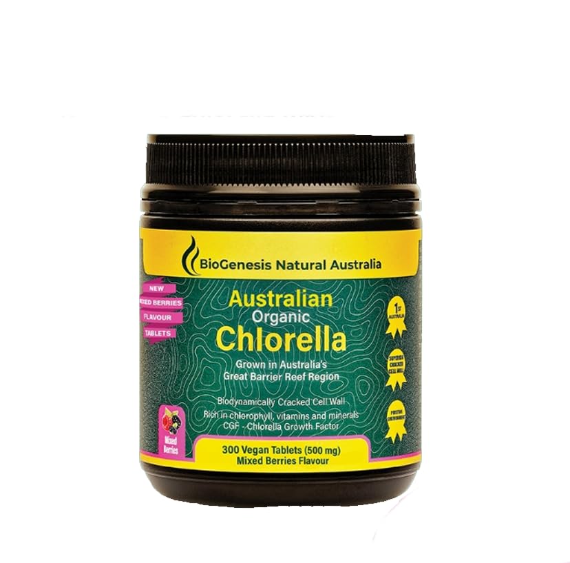 Biogenesis Organic Chlorella Tablets | Australian Grown | Chlorophyll-Rich Biogenesis uk supplements