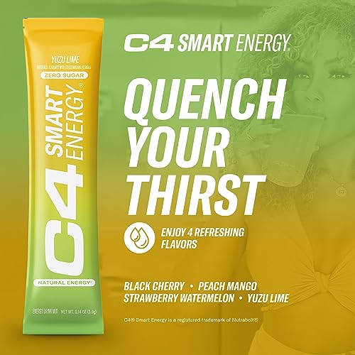 C4 Smart Energy Powder Stick Packs - Sugar Free Performance Fuel & Nootropic Brain Cellucor uk supplements