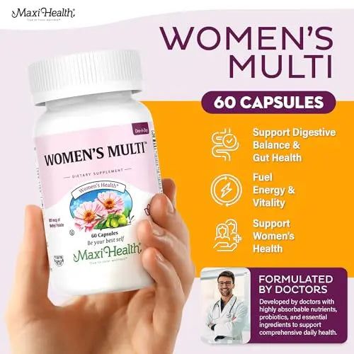 Womens Multivitamin – Methylated Multivitamin for Women with 23 Key Vitamins C, D, B6, B12, Calcium, Probiotics, Biotin & More Maxi Health uk supplements