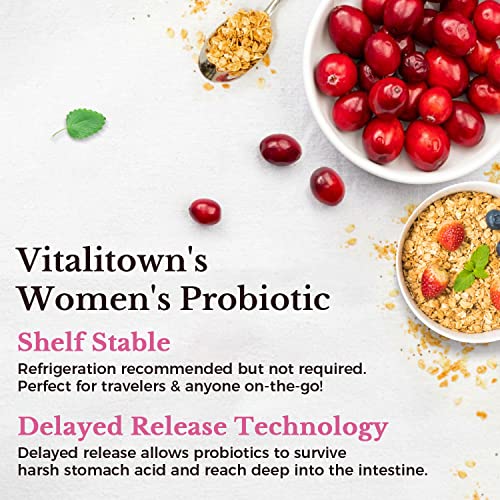 VITALITOWN Women's Probiotics 120 Billion CFUs 1 Daily, 30 Strains, with Prebiotics VITALITOWN uk supplements