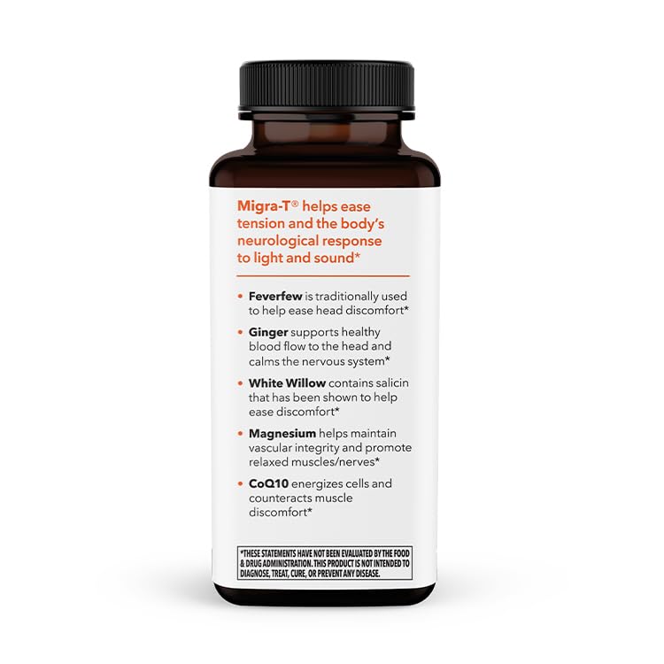 LifeSeasons Migra‑T - White Willow Bark, Magnesium, CoQ10 & Ginger - 60 Count (Pack of 2) LifeSeasons uk supplements