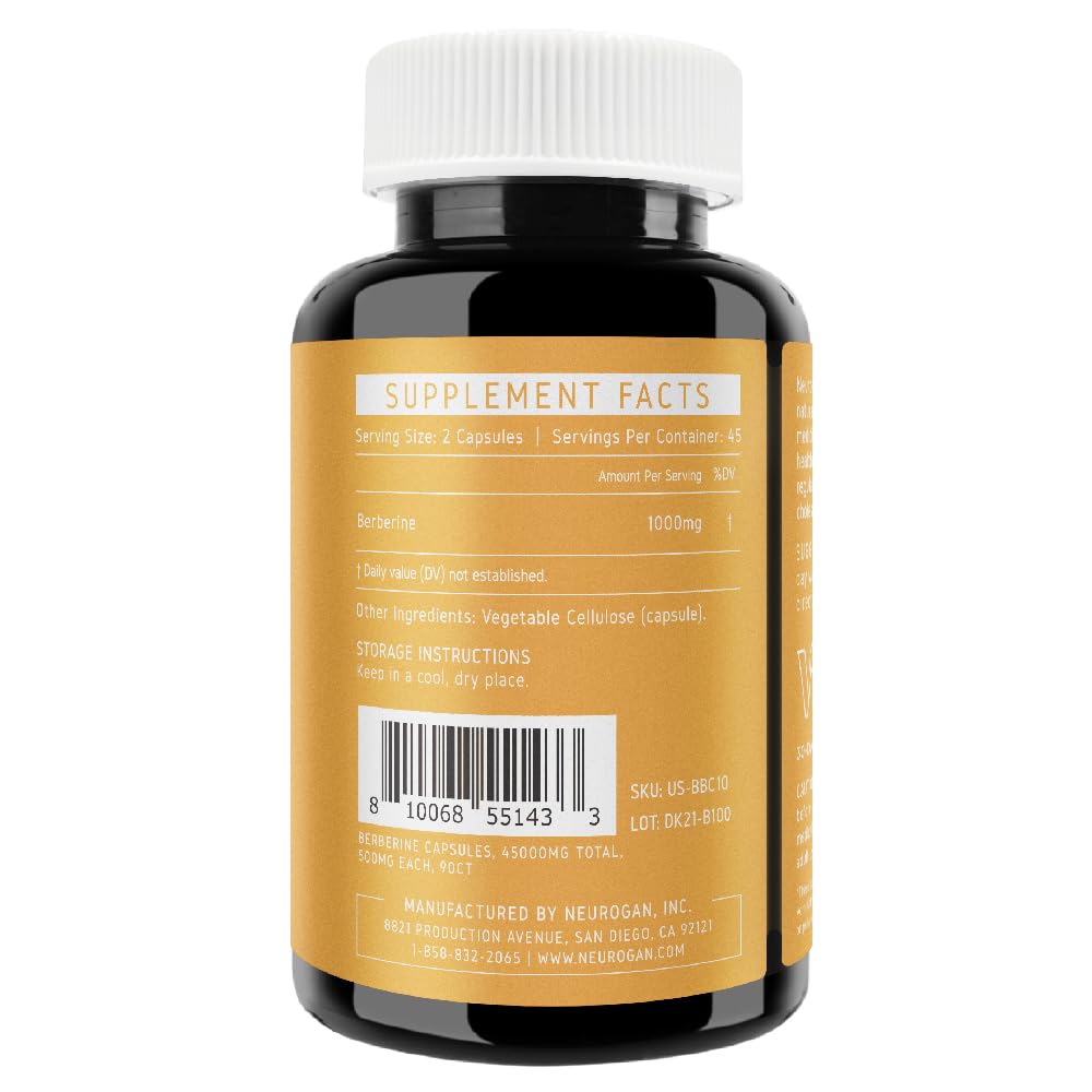 Neurogan Berberine Supplement Capsules, Weight Management Support - 45,000MG Natural Neurogan uk supplements