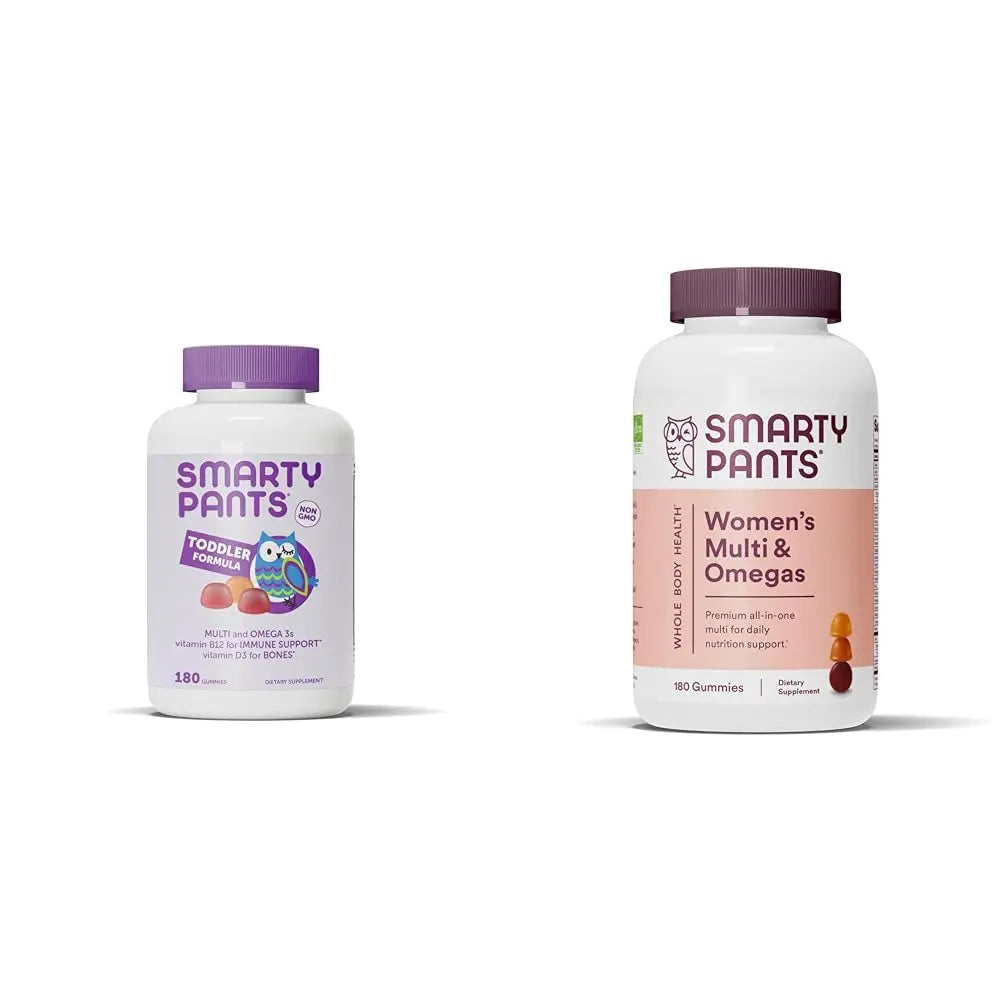 SmartyPants Toddler Multivitamin Gummies: Omega 3 Fish Oil (EPA/DHA), Vitamin D3, C, Vitamin B12, B6 & Women's Multivitamin Gummies: Omega 3 Fish Oil (EPA/DHA), Methylfolate, CoQ10, Vitamin D SmartyPants uk supplements