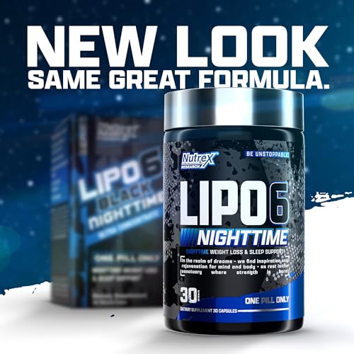 Nutrex Lipo 6 Nighttime Fat Burner | Melatonin Sleep Aid & Weight Loss Diet Pills Nutrex Research uk supplements
