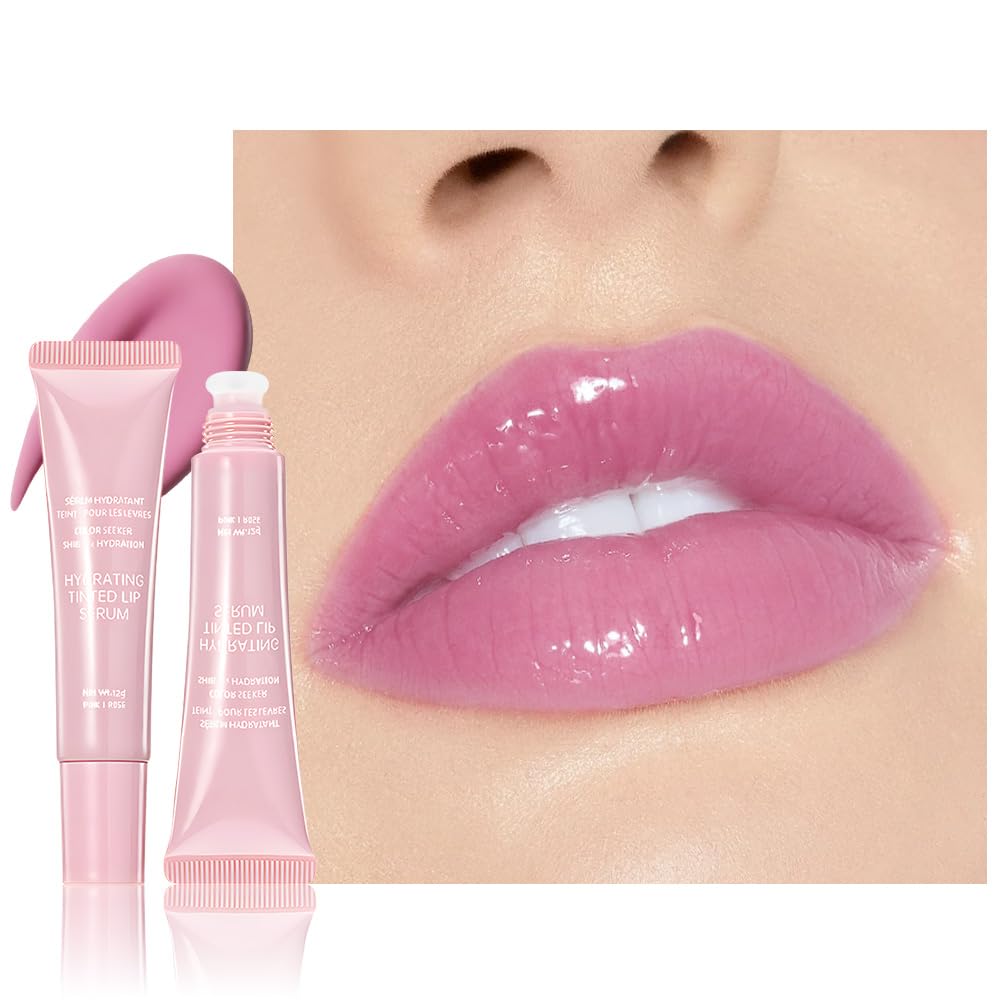 FeiCuiYun Lip Tinted Glowy Balm Hydrating Tinted Lip Serum Lip Gloss, Ultra-Hydrating Natural Vegan Lip Balm, Sheer-Tinted Shine & Hydration, Soothes & Softens Dry Lips Skincare (Light Pink) FeiCuiYun uk supplements