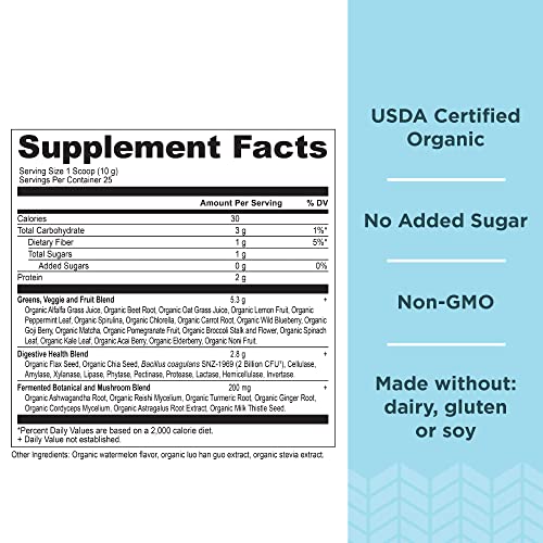Ancient Nutrition Organic Watermelon Supergreens, 8.82 OZ Ancient Nutrition uk supplements