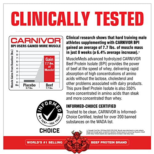 MuscleMeds, Carnivor Beef Protein Isolate Powder 56 Servings, Chocolate, 72 Ounce MuscleMeds uk supplements