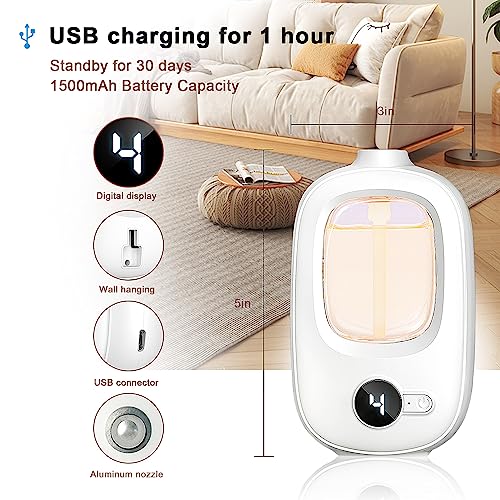 Aeeteek Shangri-la Wall Mounted Essential Oil Diffuser Aroma Oils Refill Rechargeable 4 Mist Modes Aeeteek uk supplements