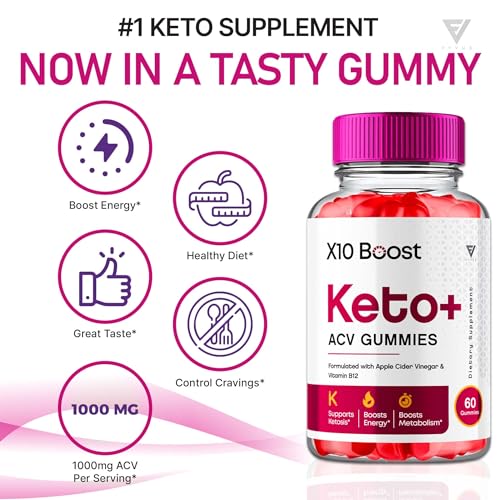 (2 Pack) X10 Boost Keto ACV Gummies, X10 Keto Boost Gummies Advanced Weight Loss Fyvus uk supplements