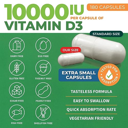 ForestLeaf - Vitamin D3 IU Weekly Supplement (Unflavored -10000-180 Count) ForestLeaf uk supplements