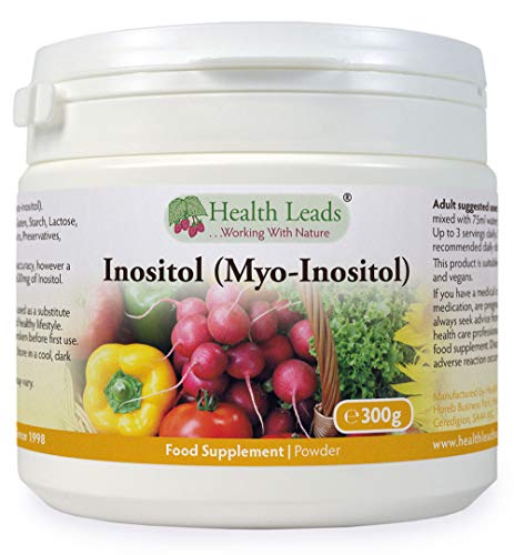 Inositol (Myo-Inositol) Powder 300g, Also Called Vitamin B8, High Absorption, Vegan Health Leads ...Working With Nature uk supplements