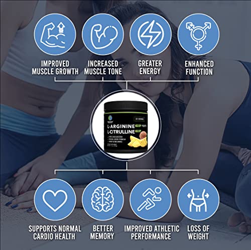 BlueEarth Company L-Arginine 5000mg + L-Citrulline Complex Powder Supplement Drink BlueEarth Company uk supplements