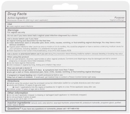 Monistat 3 Vaginal Antifungal Medication, 0.18-Ounce, 3 Prefilled Applicators (Pack of 2) Monistat uk supplements