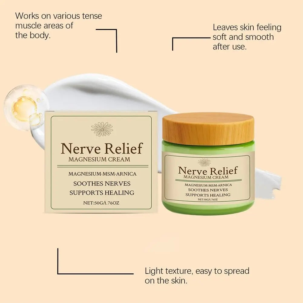 Total Relief Magnesium Cream for Nerve Relief with MSM & Arnica — Soothing Topical Support for Neuropathy & Muscle Relaxation — 2 Pack Value Set (3.52oz Total) Generic uk supplements