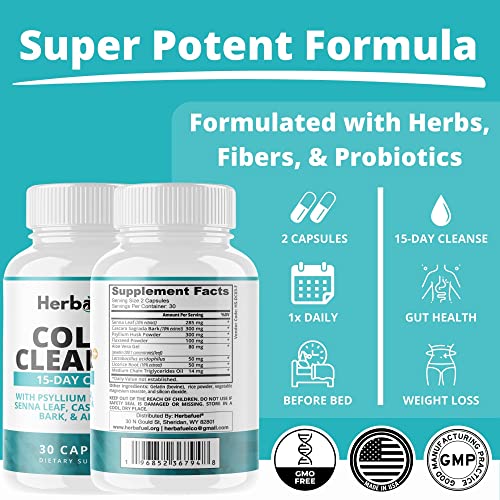 Herbafuel Colon Cleanse - Supports Detox, Gut Health, & Bloating Relief - Contains Herbs Herbafuel uk supplements